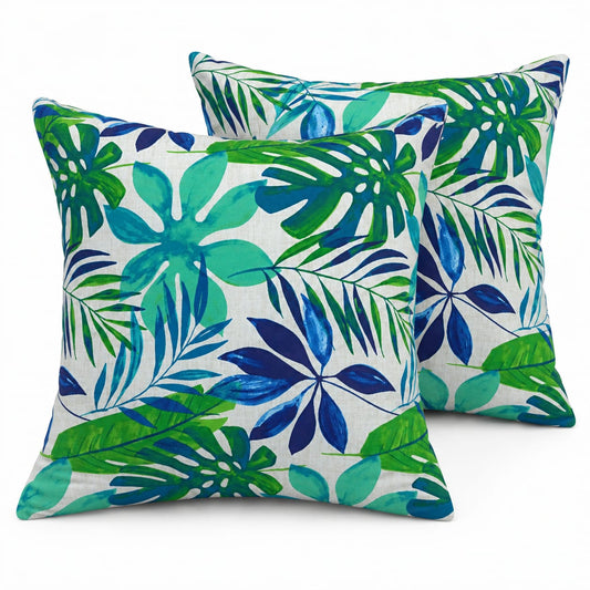 Green and Blue Leaf Scatter 60x60