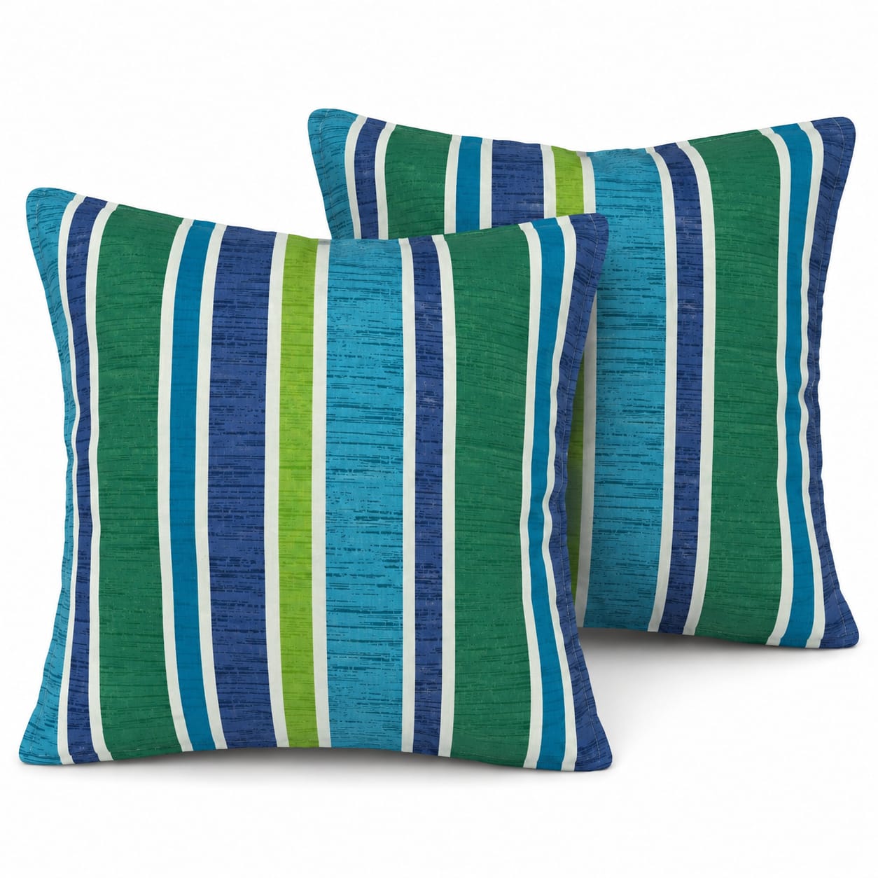Green & Blue Striped Scatter 60x60