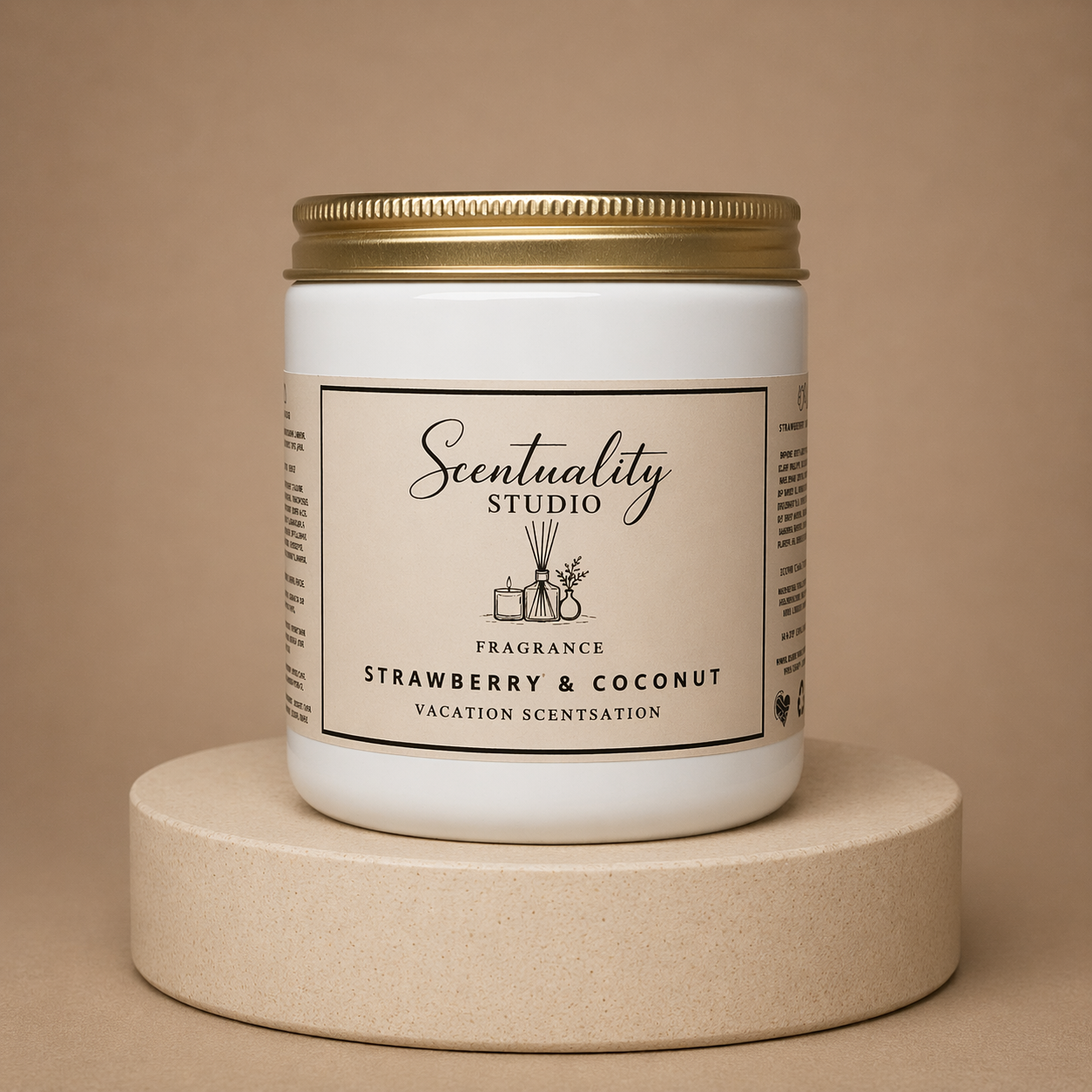 Strawberry & Coconut | 100% Soy Wax Candle