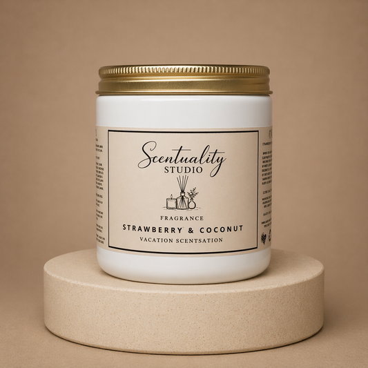 Strawberry & Coconut | 100% Soy Wax Candle